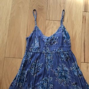 Periwinkle blue floral comfy summer dress
